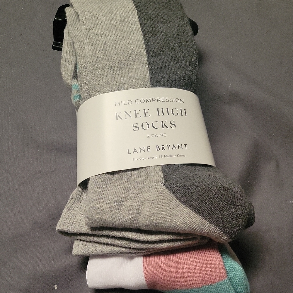 Lane Bryant Multicolor Knee High Socks - 2 Pairs